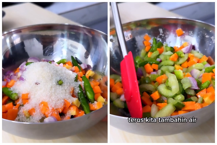 Tanpa dimasukkan kulkas, ini trik bikin acar timun lebih garing, tetap hijau, dan segar sampai 2 hari