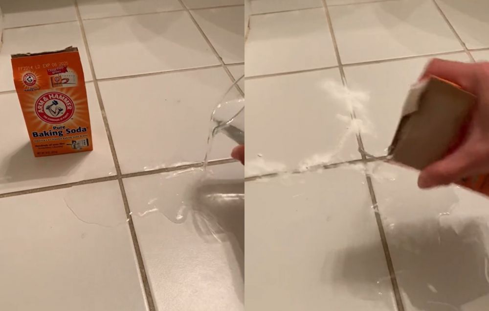 Tanpa ditaburi sitrun, ini trik bersihkan nat keramik dekil agar putih lagi andalkan 1 bahan dapur