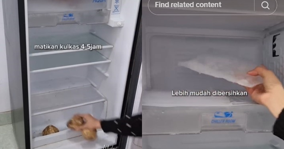Bukan disiram air, ini trik bersihkan noda dan bunga es kulkas agar kinclong lagi andalkan 1 alat