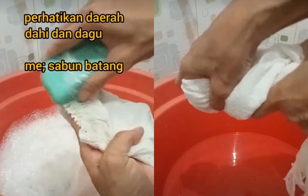 Tanpa pemutih, ini cara mencuci mukena putih kotor agar bersih cukup tambah 1 bahan dapur