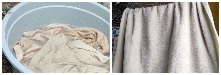 Tanpa sitrun dan air panas, cara pria cuci handuk dekil ini ampuh bikin kinclong pakai 1 bahan dapur