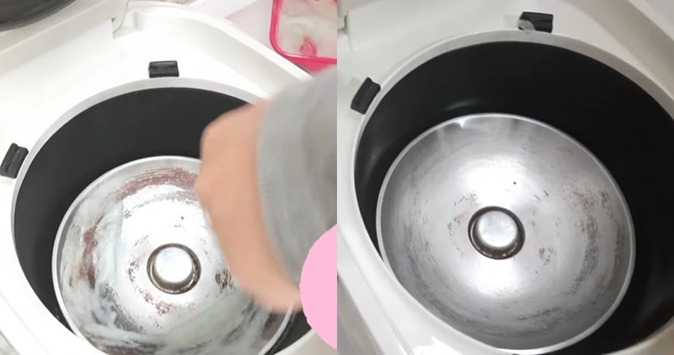 Tak perlu sabun cuci piring, ini trik bersihkan kerak gosong di dasar rice cooker dengan 2 bahan dapur