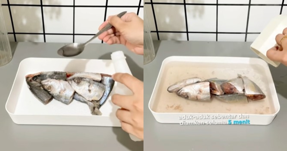 Tanpa microwave, trik wanita mencairkan ikan beku ini cuma 5 menit cukup tambah 2 bahan dapur