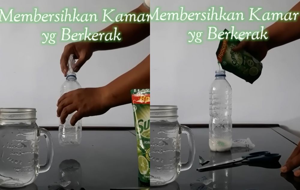 Tanpa diberi air panas, ini trik hilangkan kerak dinding kamar mandi pakai tambahan 1 bahan dapur