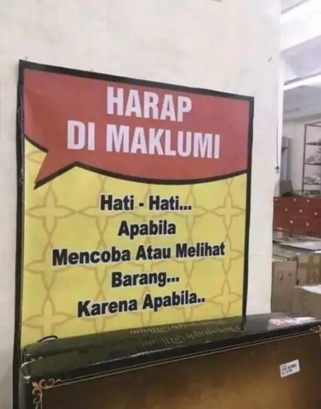 tulisan di tempat umum ini bikin gagal paham freepik.com