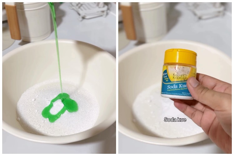 Tanpa disikat, ini trik hilangkan kerak hitam di lantai kamar mandi cuma tambah 2 bahan dapur