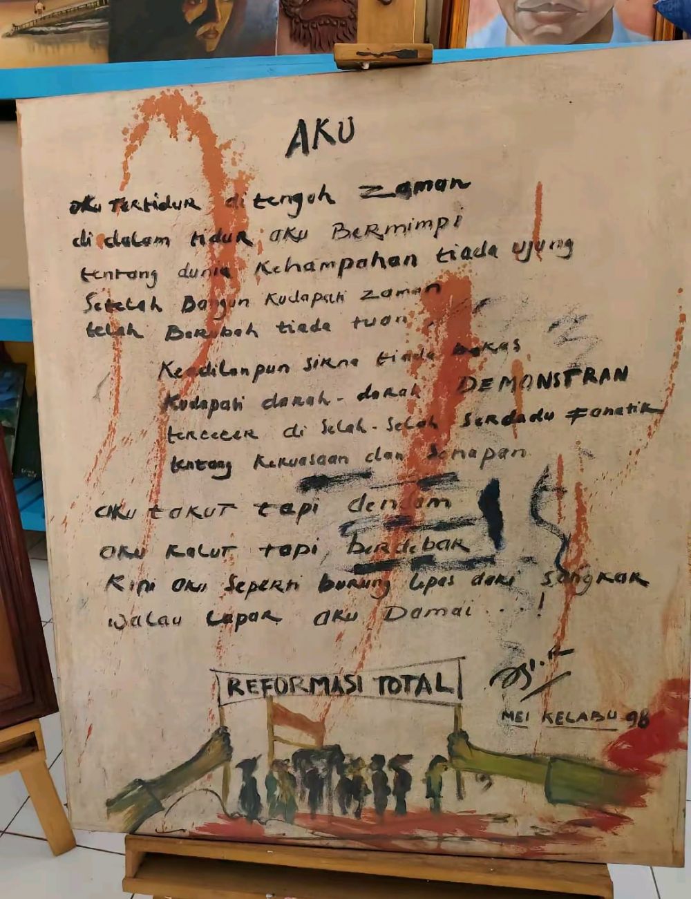 The moment a man shared a painting made by an RSJ patient amazed