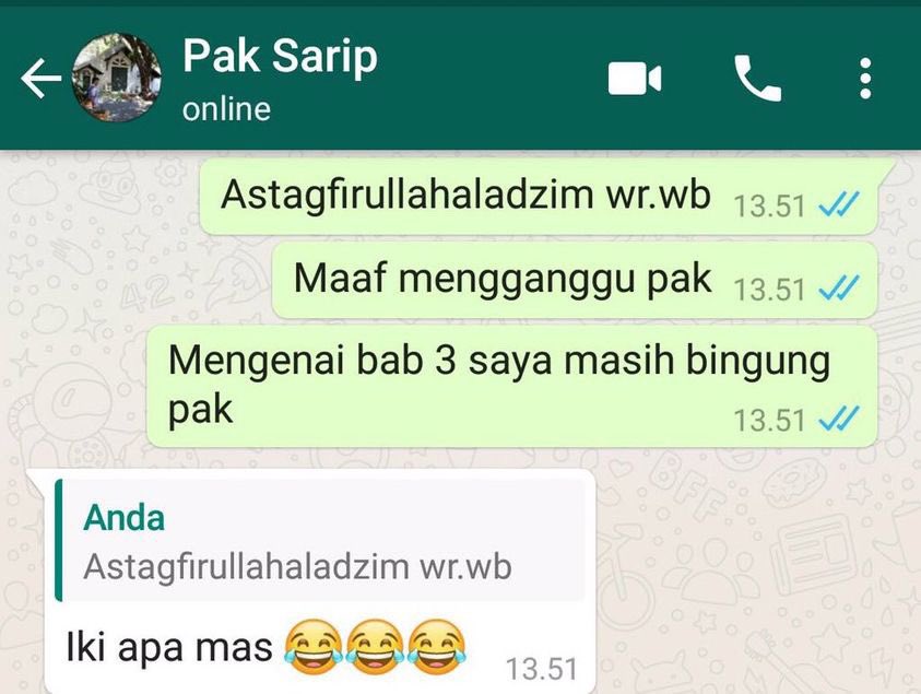 11 Chat lucu orang typo minta izin ke guru © TikTok