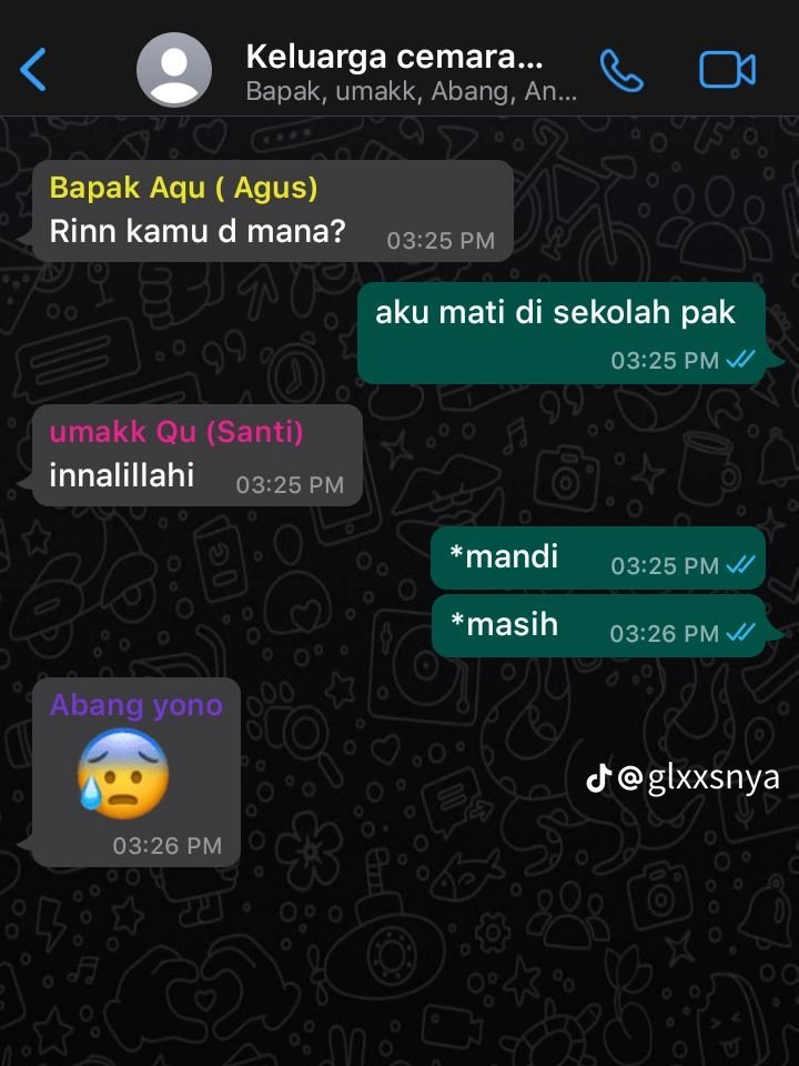11 Chat lucu orang typo minta izin ke guru © TikTok
