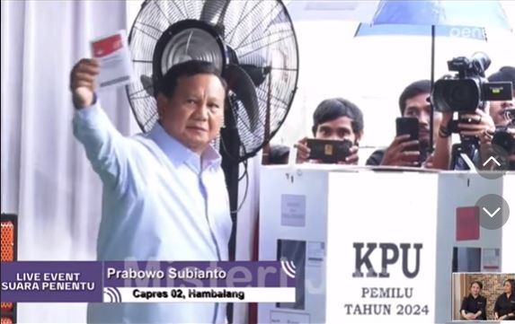 gaya pasangan capres-cawapres nyoblos © 2024 brilio.net