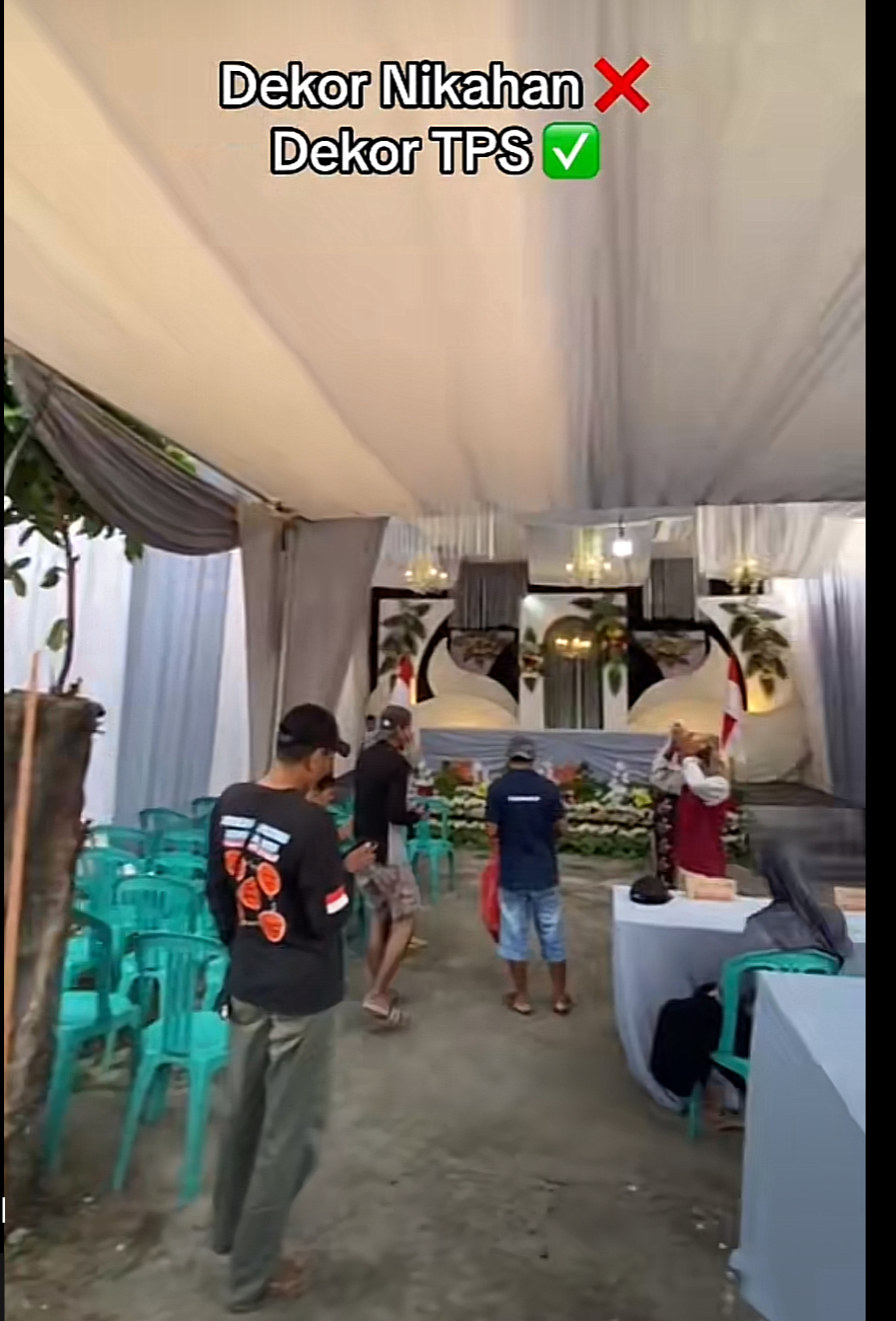 penampakan TPS ini vibesnya kayak datang ke nikahan TikTok