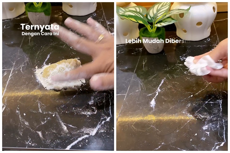 Nggak perlu dilap, ini cara bersihkan tumpahan minyak goreng di lantai agar kinclong dan kesat lagi