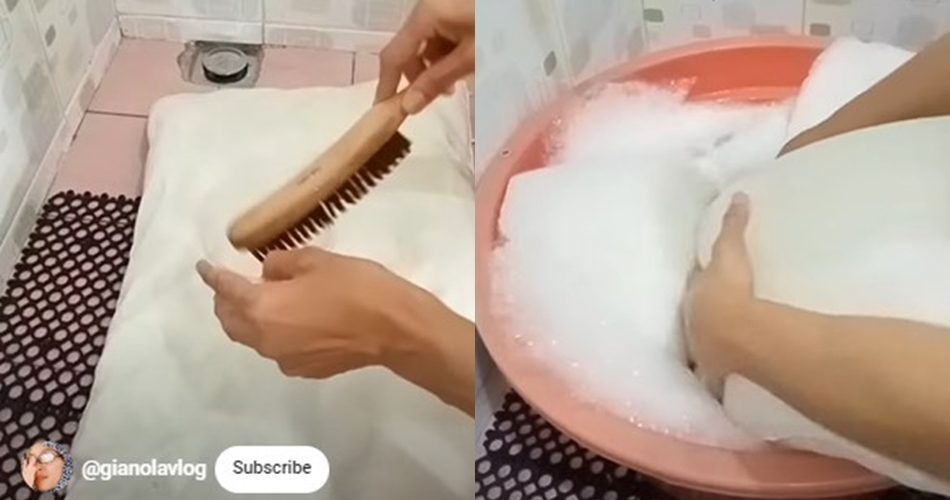 Tak direndam detergen, trik ibu-ibu cuci bantal dekil dan berjamur ini ampuh cuma tambah 2 bahan dapur