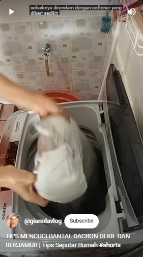 Tak direndam detergen, trik ibu-ibu cuci bantal dekil dan berjamur ini ampuh cuma tambah 2 bahan dapur