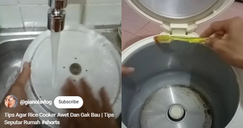 Tanpa diolesi pasta gigi, ini cara bersihkan kerak dan bau apek di rice cooker pakai 2 bahan sederhana