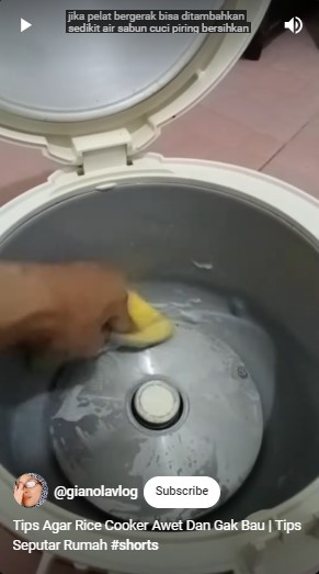 Tanpa diolesi pasta gigi, ini cara bersihkan kerak dan bau apek di rice cooker pakai 2 bahan sederhana