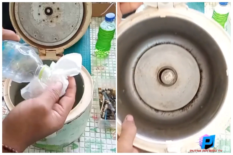 Tanpa digosok pasta gigi, ini cara hilangkan noda gosong di dasar rice cooker cuma pakai 1 bahan dapur