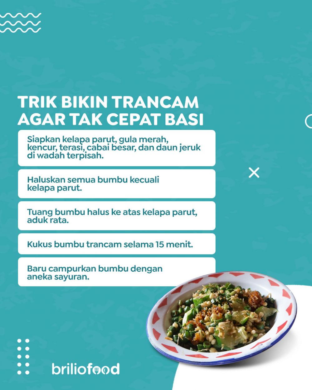 Sayuran tetap segar meski dicampur bumbu kelapa, ini trik bikin trancam agar tak cepat basi