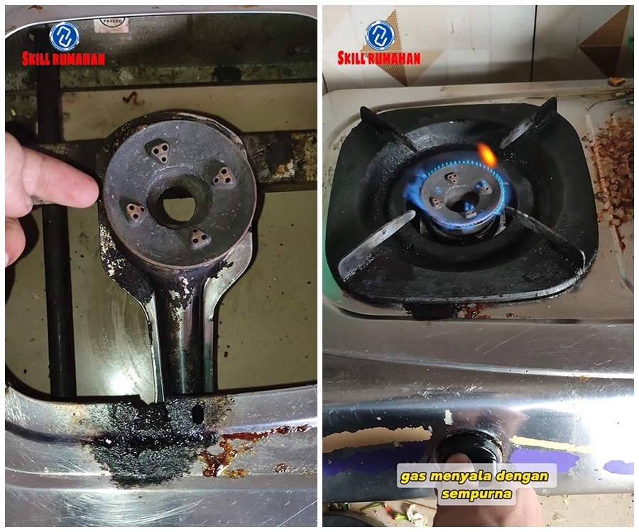 Tak perlu ganti regulator, pria ini punya trik mengatasi api kompor yang kecil dan mampet modal Rp0