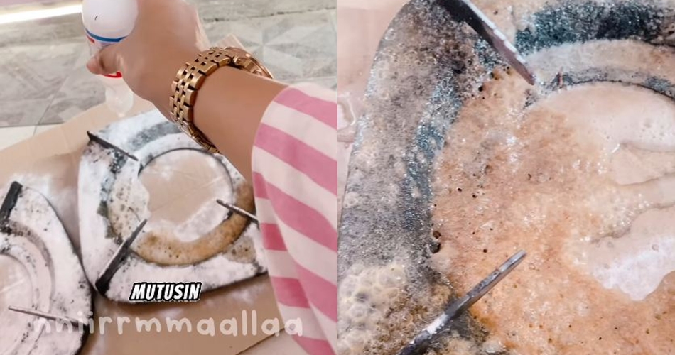 Tak diberi sitrun, trik emak-emak basmi kerak di tungku kompor agar glowing ini andalkan 3 bahan dapur