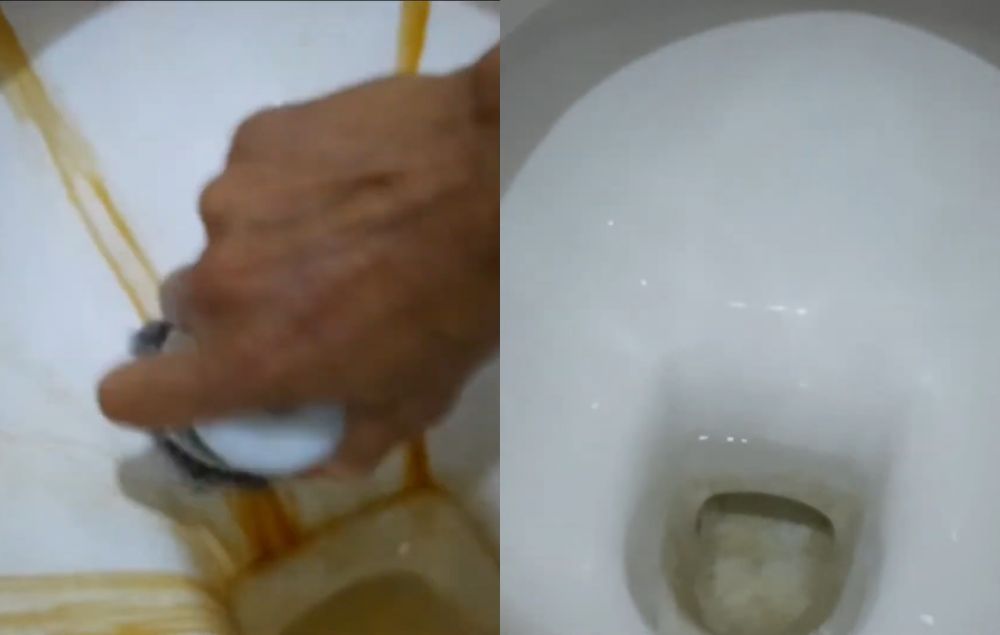 Tanpa pakai sabun, ini trik menghilangkan noda karat di keramik kamar mandi pakai 1 ampas dapur