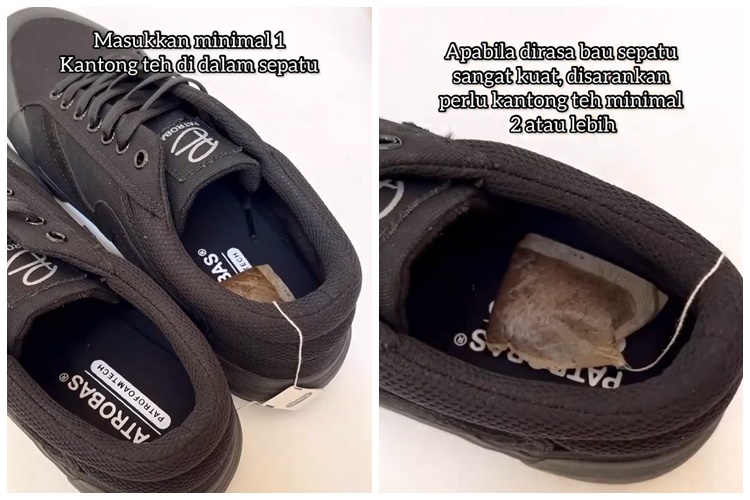 Nggak perlu dicuci, ini trik praktis hilangkan bau tak sedap di sepatu pakai 1 ampas dapur