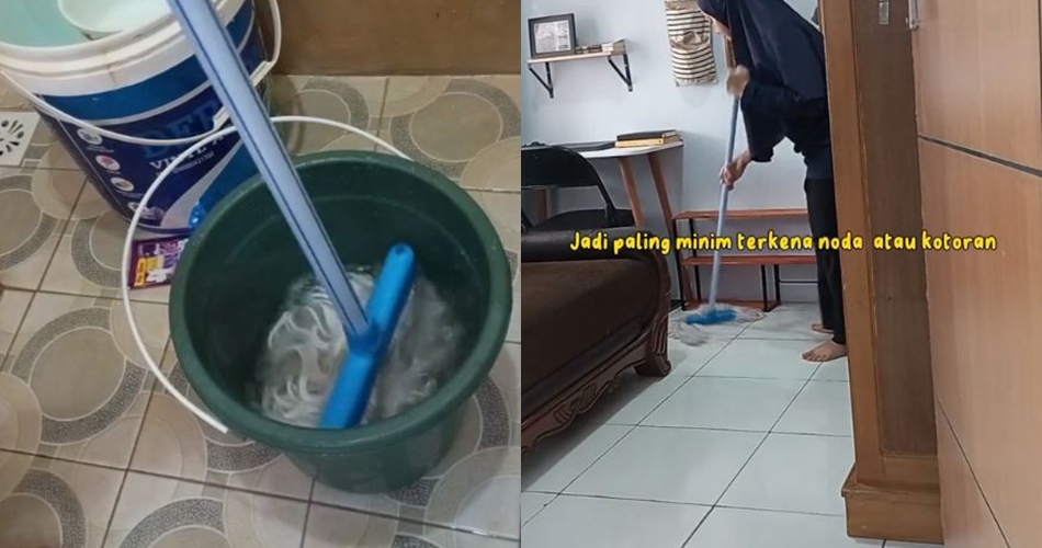 Tanpa cuka, trik mengepel lantai ala ibu rumah tangga ini hasilnya kesat cukup tambah 1 bahan dapur