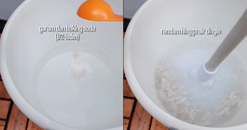 Tak perlu disikat, ini trik membersihkan kain pel dekil jadi kinclong lagi cukup pakai 3 bahan dapur