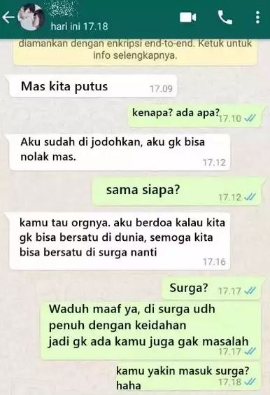 Chat lucu diputusin pacar Berbagai sumber