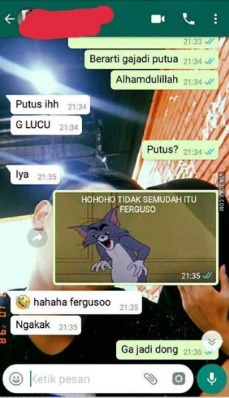 Chat lucu diputusin pacar Berbagai sumber