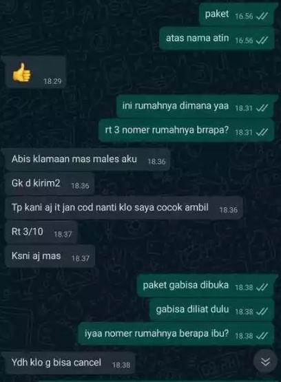 lika-liku kurir saat antarkan paket Berbagai sumber