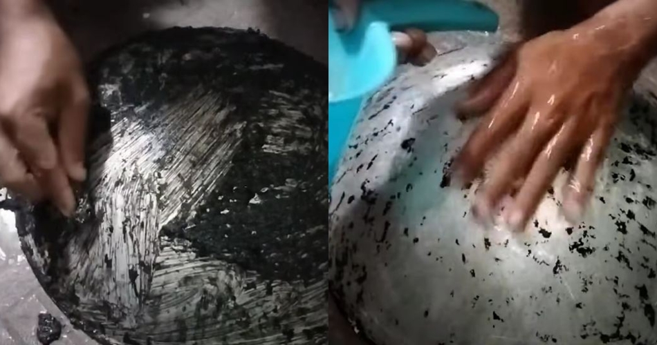 Cuma modal Rp5.000, cara bersihkan kerak gosong di pantat wajan ini ampuh pakai 2 bahan sederhana