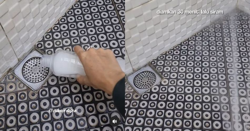 Bukan disiram air panas, ini trik agar lantai kamar mandi bebas cacing dan kecoak pakai 2 bahan dapur