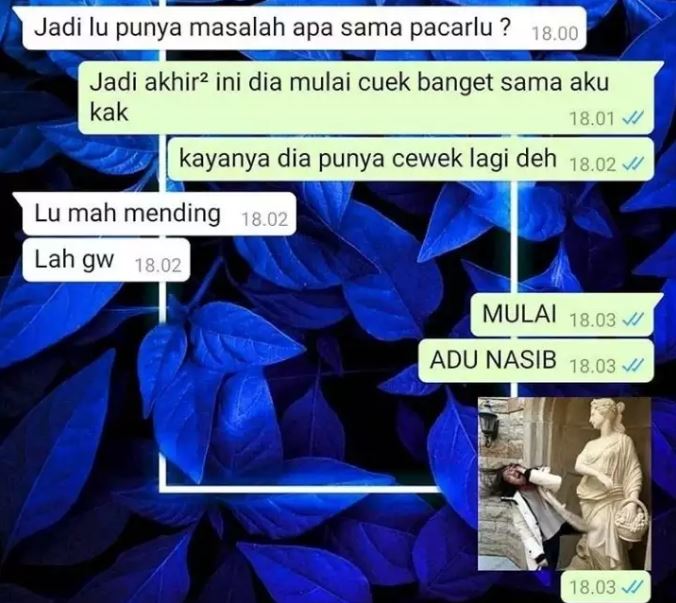 Chat lucu sambat kesedihan ke teman Berbagai sumber