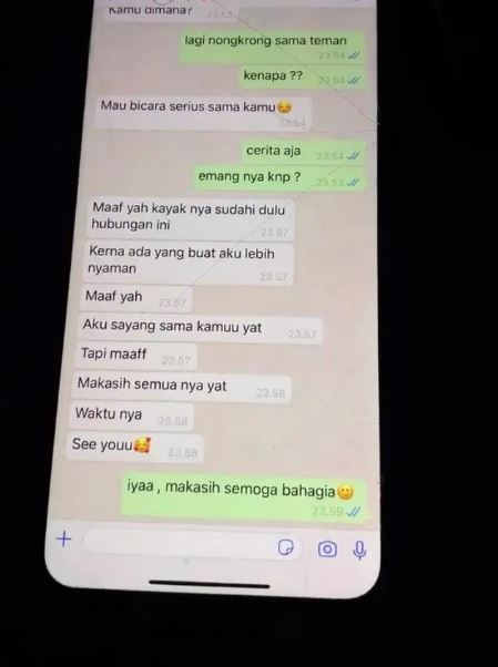 Chat lucu sok tegar pas putus sama pacar Berbagai sumber