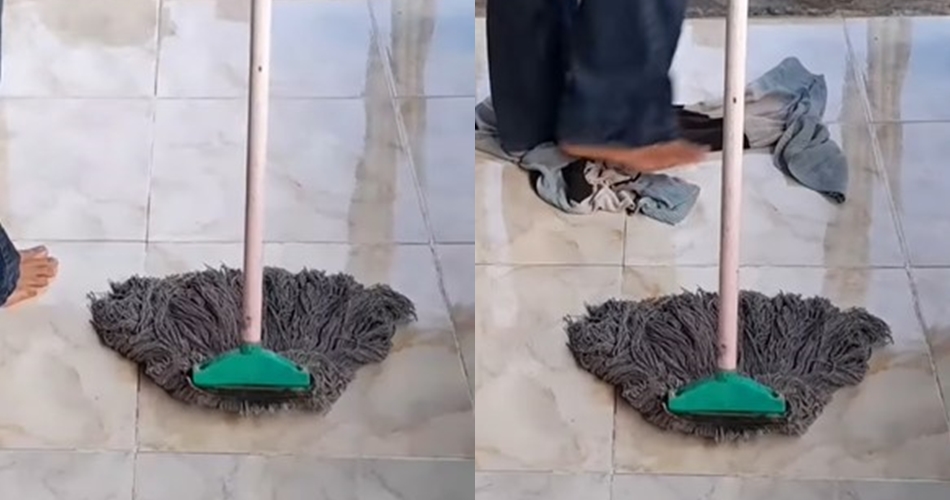 Tanpa dicampur sitrun, trik mengepel lantai licin dan kotor ini jadi bersih kesat pakai 1 bahan dapur