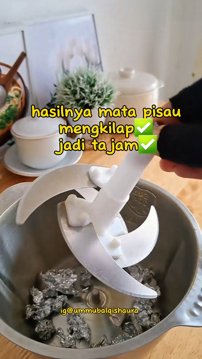 Bukan cangkang telur, ini cara mudah menajamkan pisau chopper yang tumpul pakai 1 alat sederhana