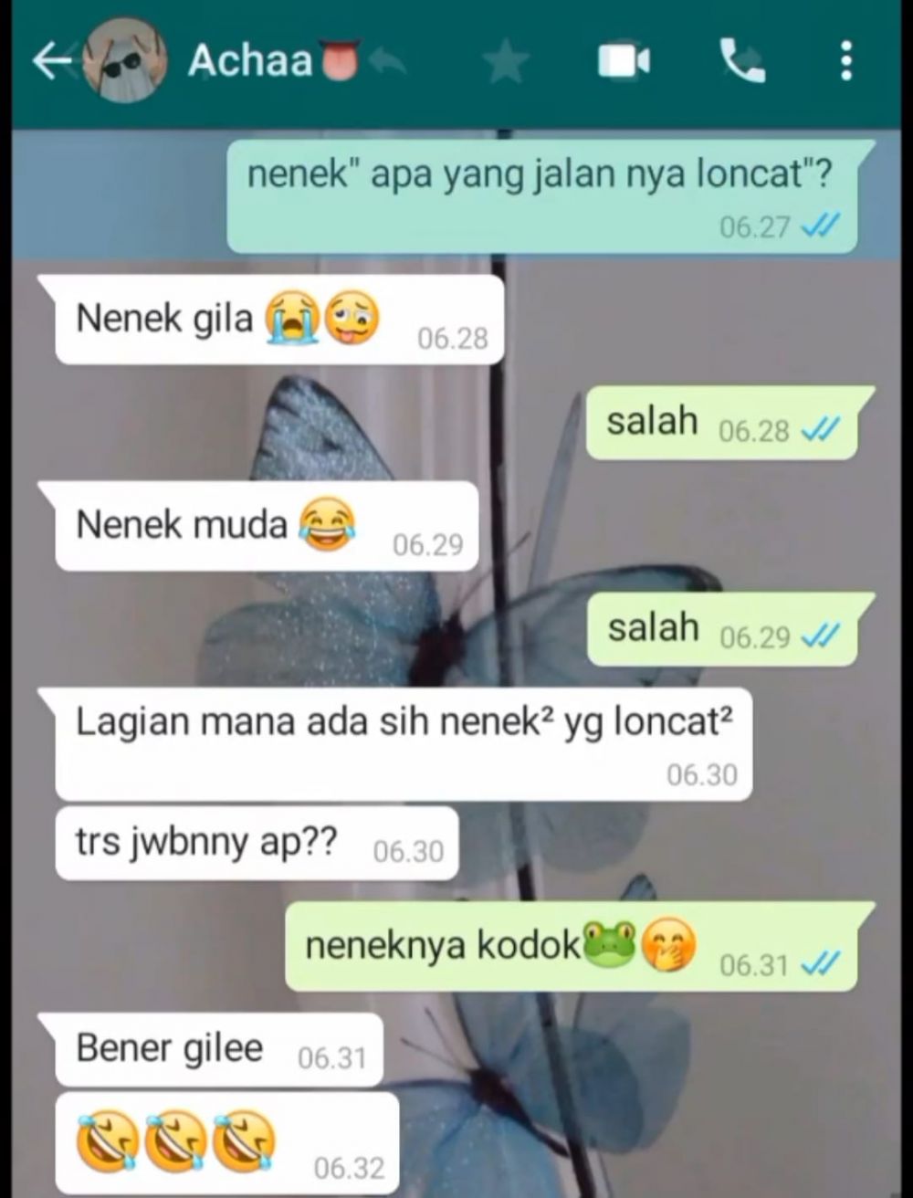 chat ngeselin tebak-tebakan berbagai sumber