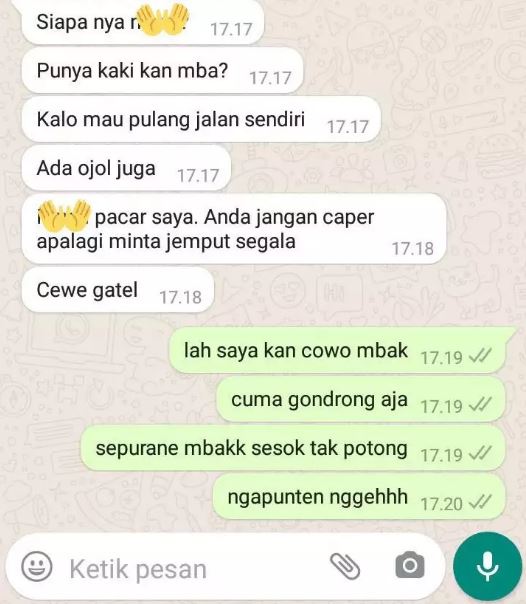 Chat terlanjur salah sangka Berbagai sumber