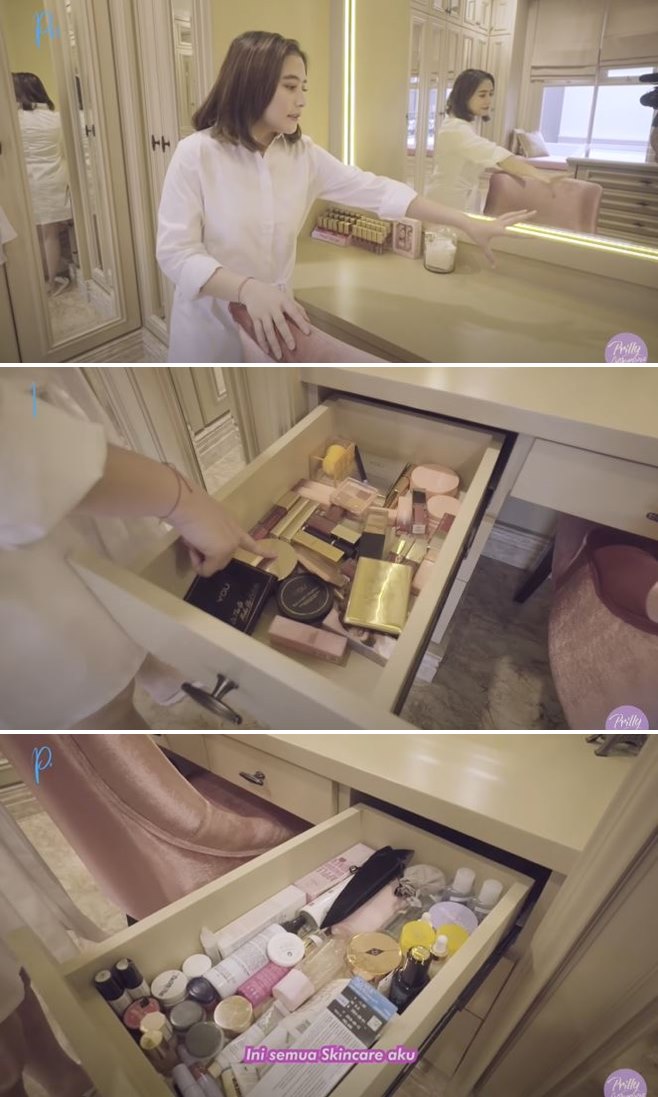 walk in closet prilly © YouTube walk in closet prilly © YouTube