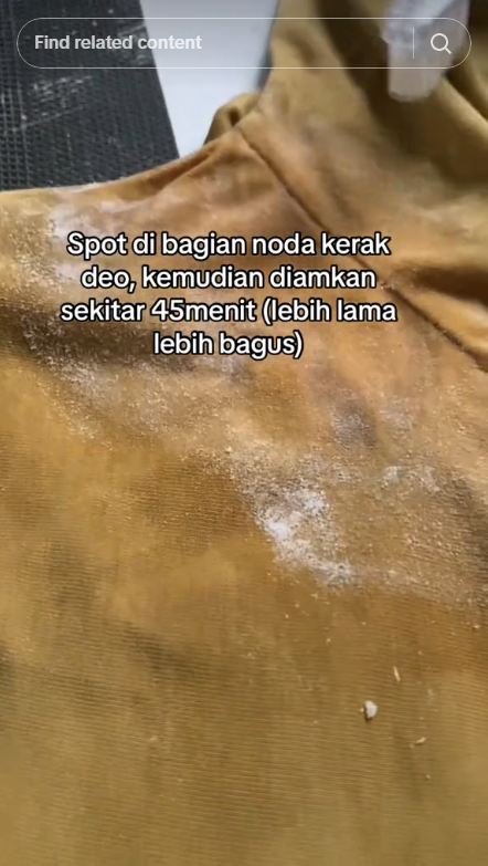 Tak perlu disikat, begini cara basmi noda deodoran di ketiak baju pakai tambahan 1 bahan dapur