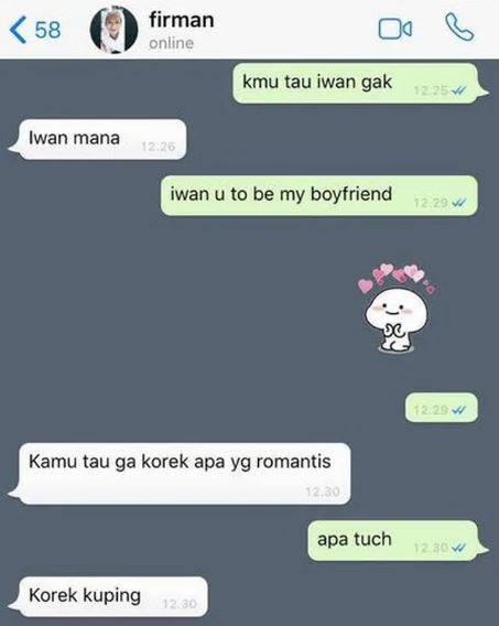Chat lucu gagal ngegombal Berbagai sumber Chat lucu gagal ngegombal Berbagai sumber