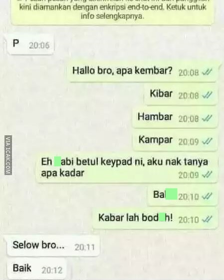 Chat lucu memperbaiki typo Berbagai sumber