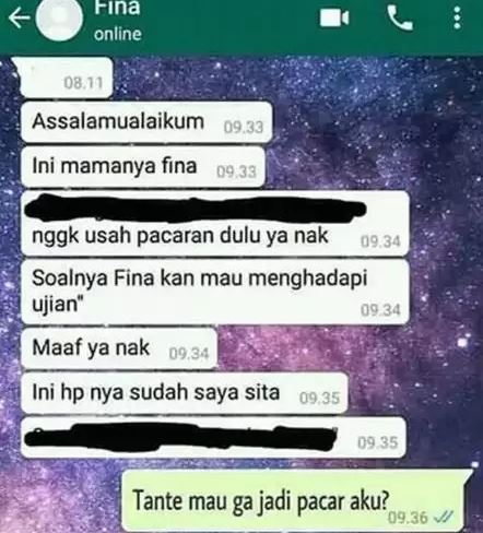 Chat lucu ditolak orang tua pacar Berbagai sumber Chat lucu ditolak orang tua pacar Berbagai sumber