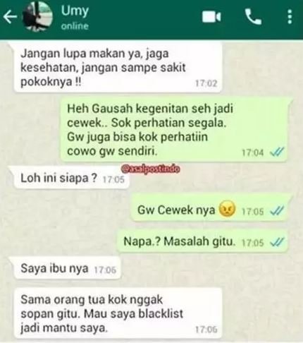 Chat lucu ditolak orang tua pacar Berbagai sumber Chat lucu ditolak orang tua pacar Berbagai sumber