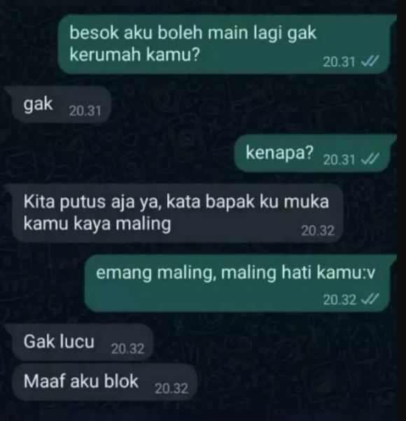 Chat lucu ditolak orang tua pacar Berbagai sumber