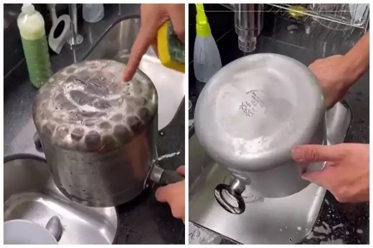 15 Cara membersihkan kerak gosong di pantat panci, praktis andalkan bahan sederhana