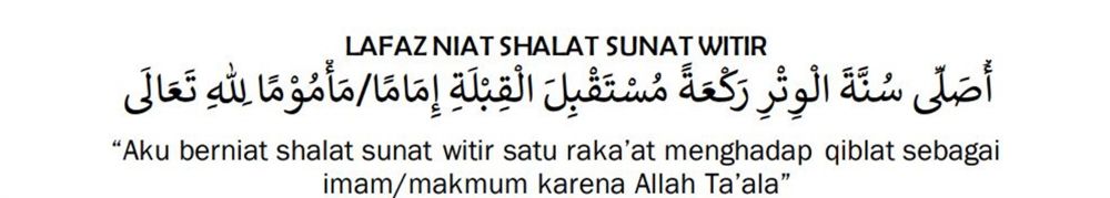 panduan niat sholat tarawih © berbagai sumber