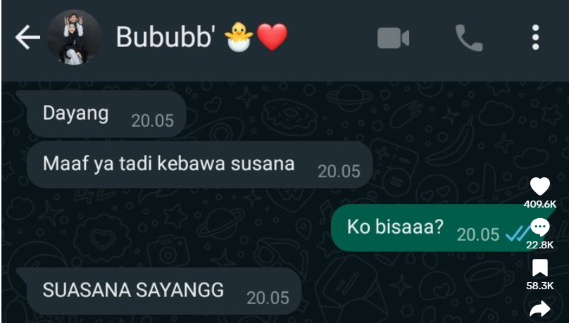 11 Chat lucu typo sama pacar © TikTok 11 Chat lucu typo sama pacar © TikTok