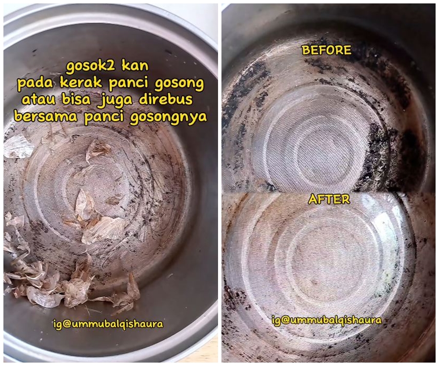 Cuma gunakan 1 ampas dapur, begini trik ampuh enyahkan kerak gosong di dasar panci